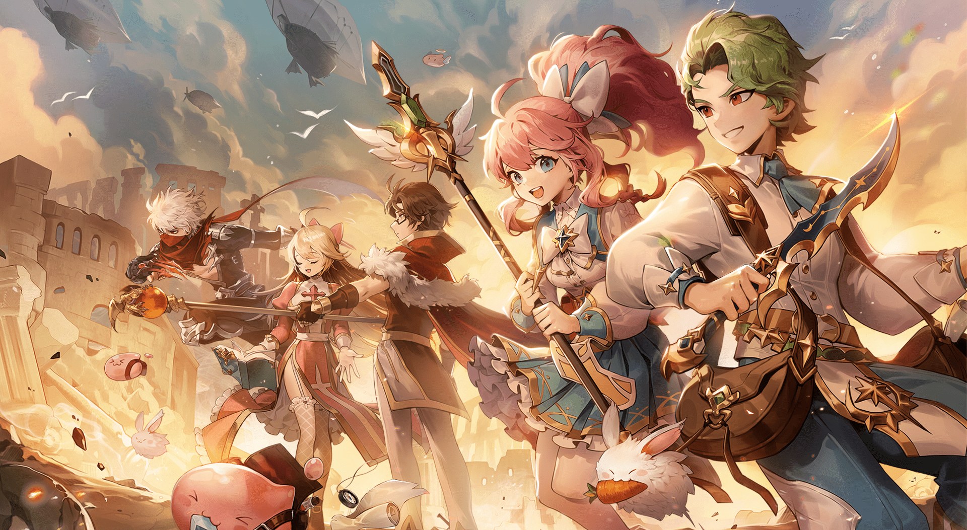 A party of adventurers setting out